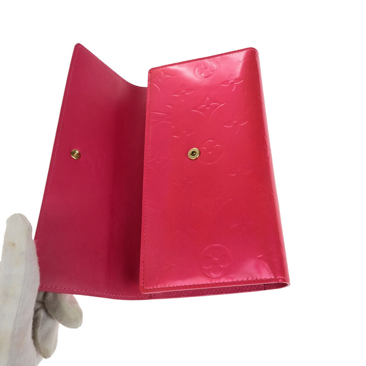 LOUIS VUITTON International Long Wallet Monogram Vernis Pink M91246 34YG764