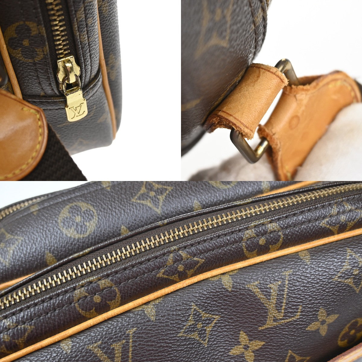 LOUIS VUITTON Reporter PM Crossbody Shoulder Bag Monogram Leather M45254 77YH995