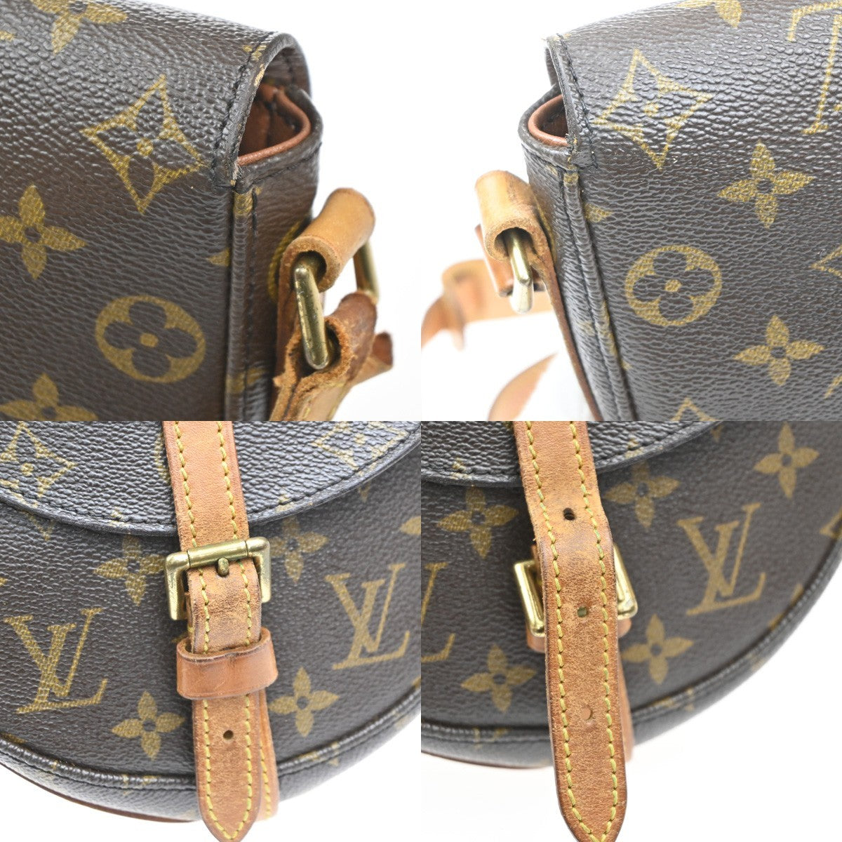 LOUIS VUITTON Chantilly PM Shoulder Bag Monogram Leather Brown M51234 67MA538