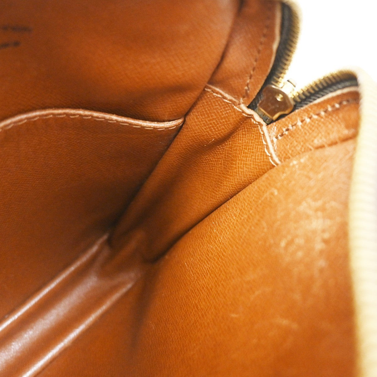 LOUIS VUITTON Danube Shoulder Bag Monogram Leather Brown France M45266 65KD159