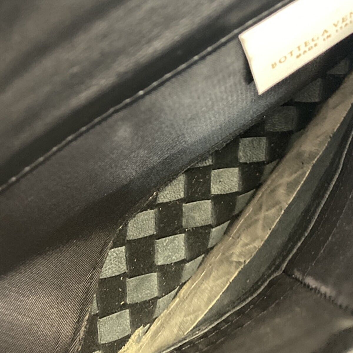 BOTTEGA VENETA Logo Intrecciato 2 Set Long Zipper Wallet Leather Black 67ED998