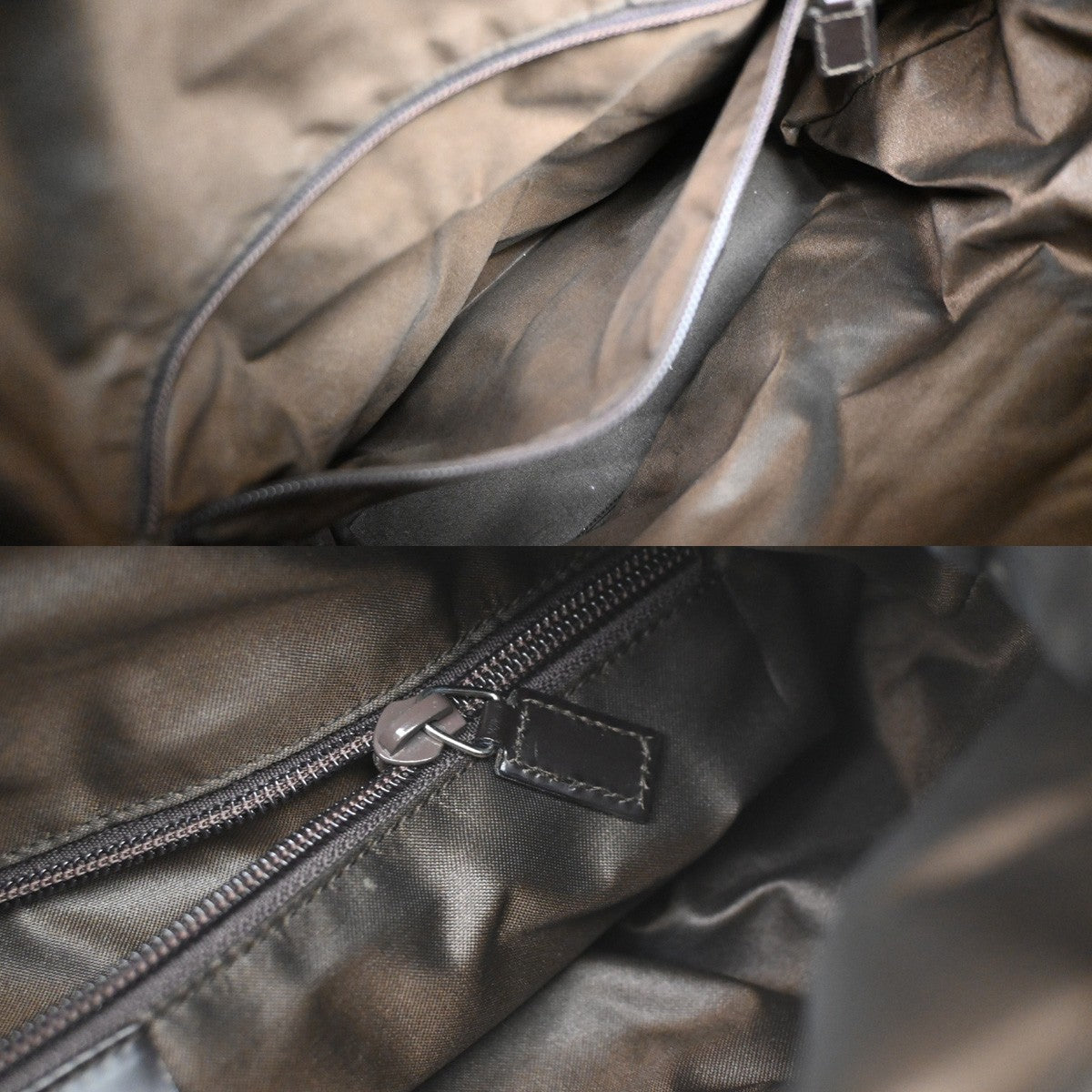 GUCCI Logo GG Pattern 2Way Hand Bag Nylon Leather Brown SHW Italy 02YJ172