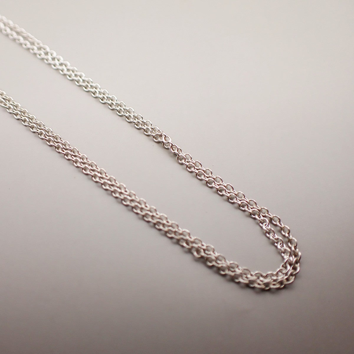 TIFFANY & CO. Logo Open Heart 16mm Chain Necklace Silver AG925 05CA057