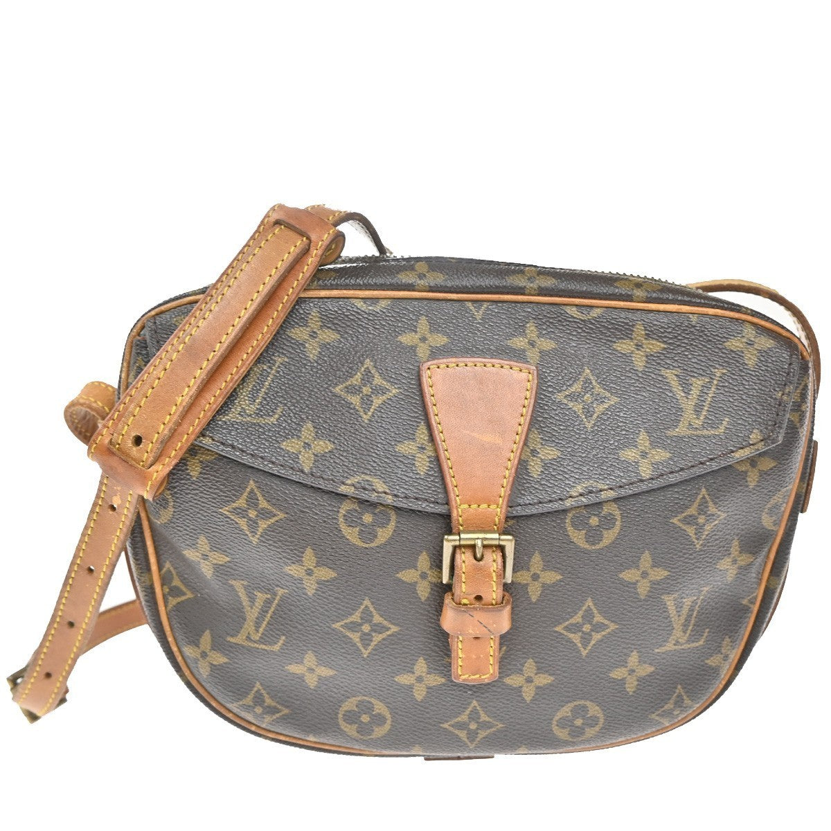 LOUIS VUITTON Jeune Fille MM Shoulder Bag Monogram Leather Brown M51226 37KC149