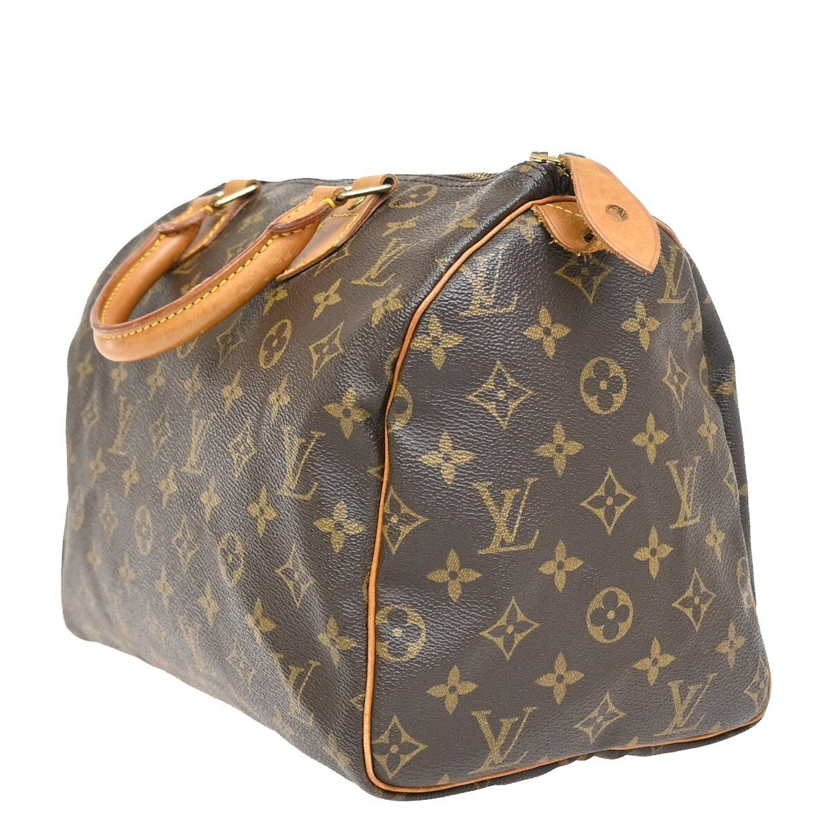 LOUIS VUITTON Speedy 30 Travel Hand Bag Monogram Leather Brown M41526 16EE663