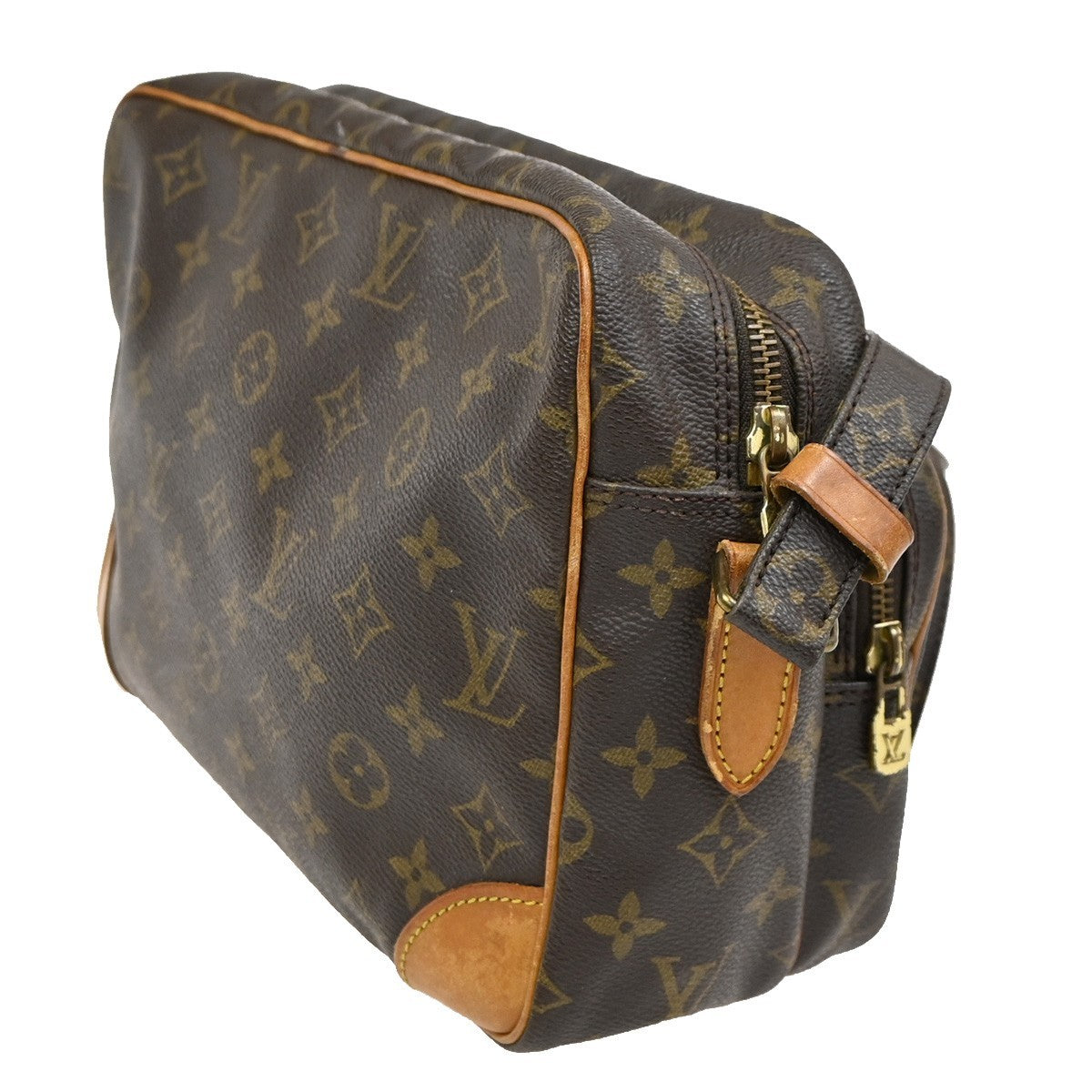 LOUIS VUITTON Nile Crossbody Shoulder Bag Monogram Leather Brown M45244 39TA269