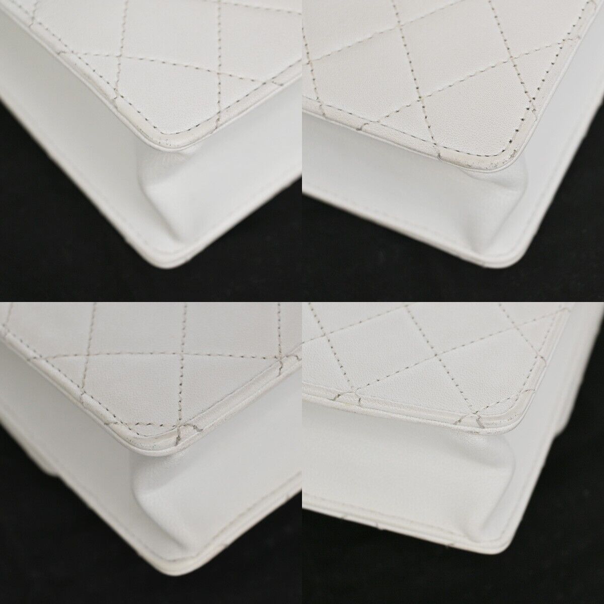CHANEL CC Mini Matelasse Imitation Pearl Chain Shoulder Bag Leather WE 870RJ439