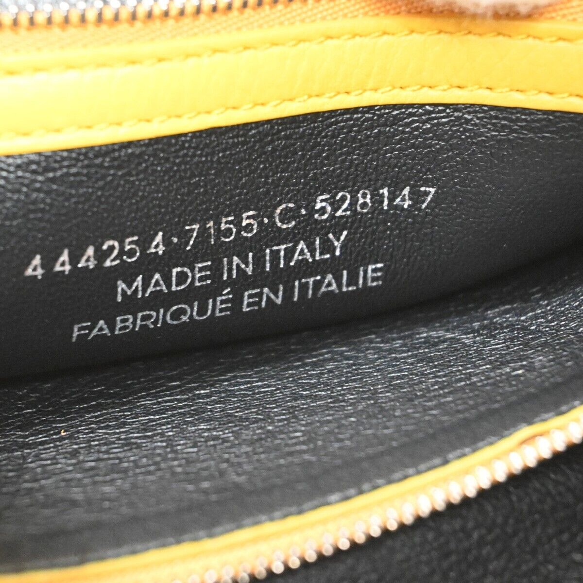 BALENCIAGA Logo 2Way Shoulder Hand Bag Leather Yellow Silver 87SH253