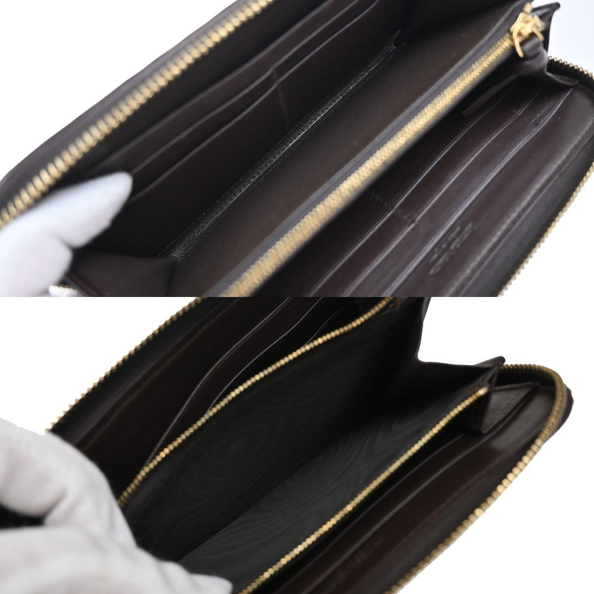 BOTTEGA VENETA Logo Intrecciato Long Zipper Around Wallet Leather Brown 65KP233