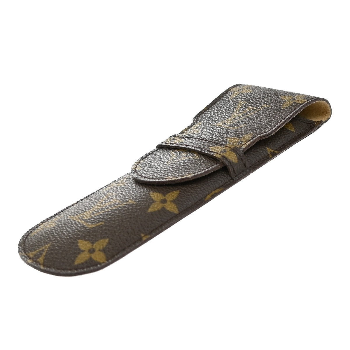 LOUIS VUITTON Etui Stylo Pen Case Monogram Leather Brown Spain M62990 02KB457