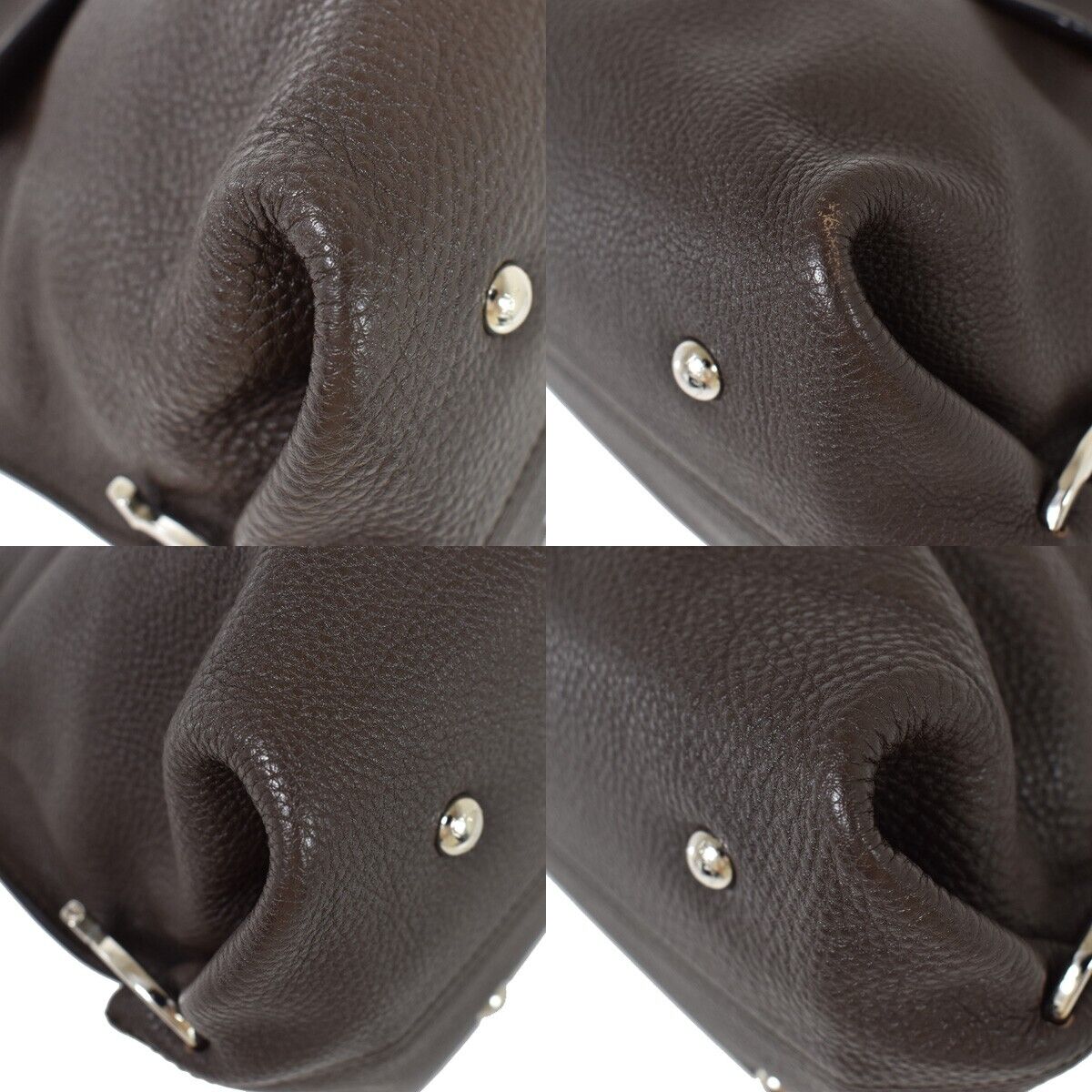 SALVATORE FERRAGAMO Sofia Gancini 2Way Shoulder Hand Bag Leather Brown 86YB961
