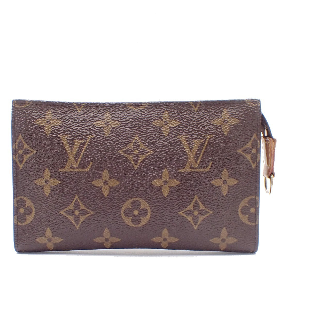 LOUIS VUITTON Logo BUCKET PM Pouch Bag Monogram Leather Brown France 60KB735