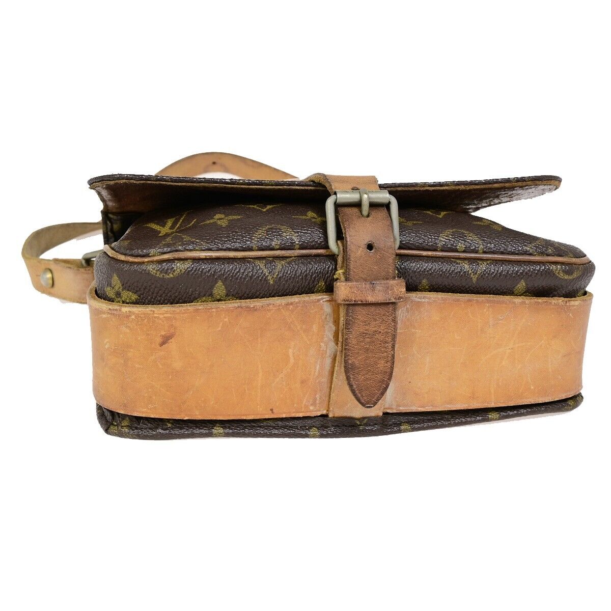 LOUIS VUITTON Cartouchiere MM Shoulder Bag Monogram Leather Brown M51253 67HC029
