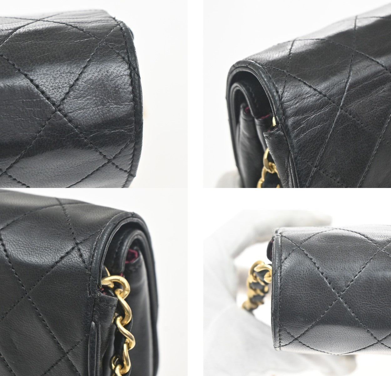 CHANEL CC Logo Double Flap Chain Shoulder Bag Leather Black GHW France 677RL953