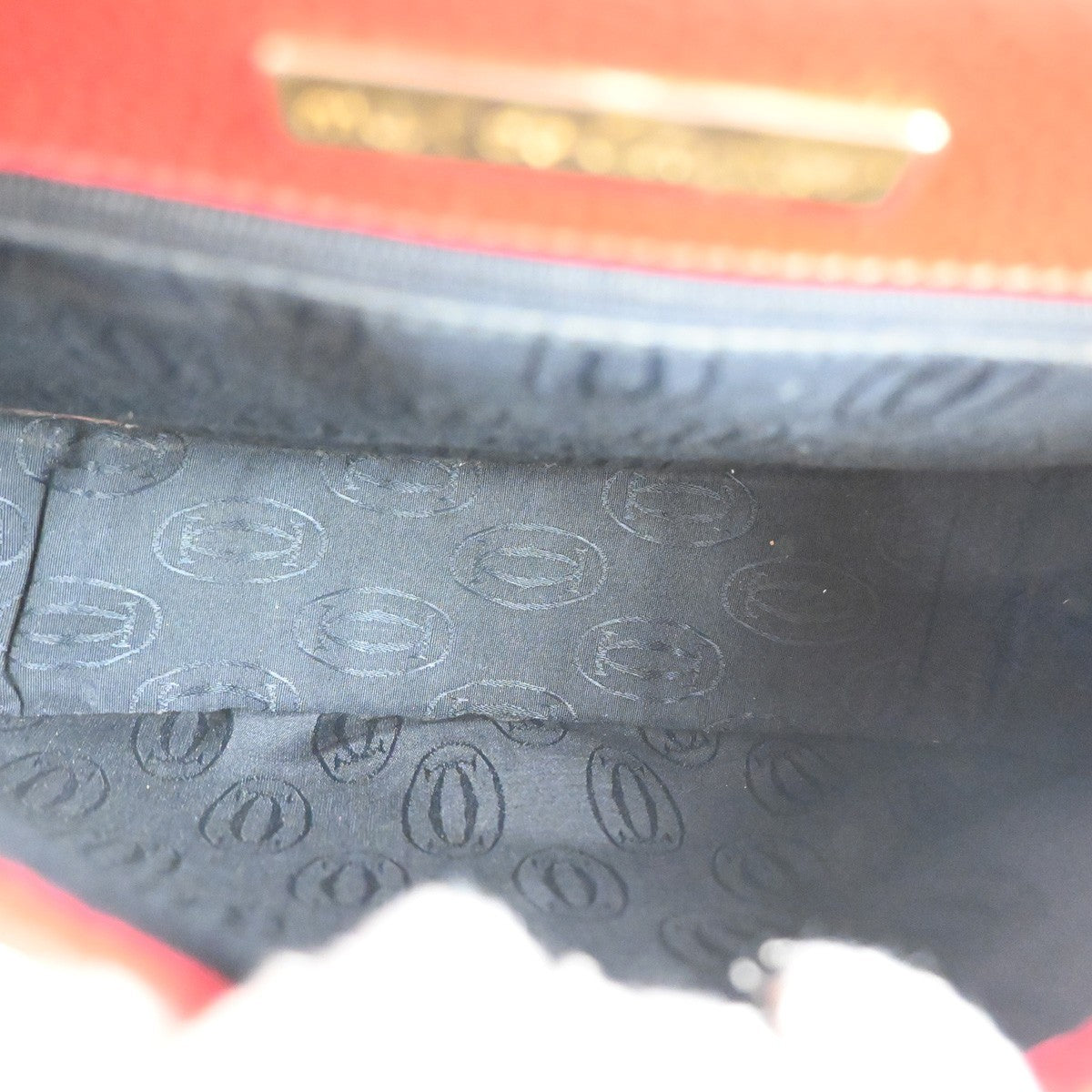 Cartier Must Line Flap Shoulder Crossbody Bag Leather Red GHW Italy 35MA116