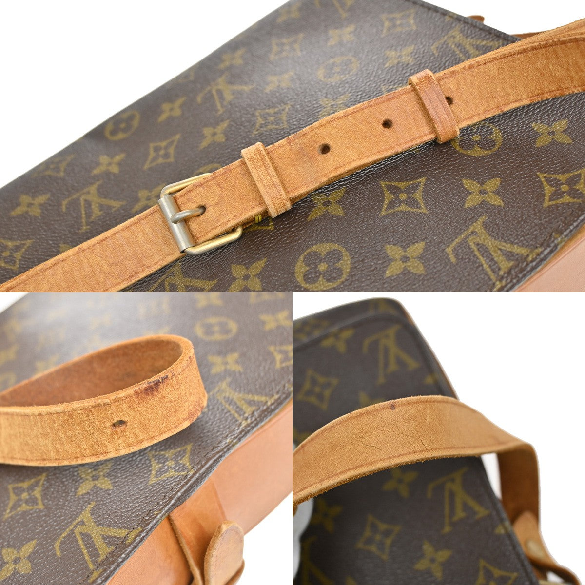 LOUIS VUITTON Cartouchiere GM Shoulder Bag Monogram Leather Brown M51252 34YH191