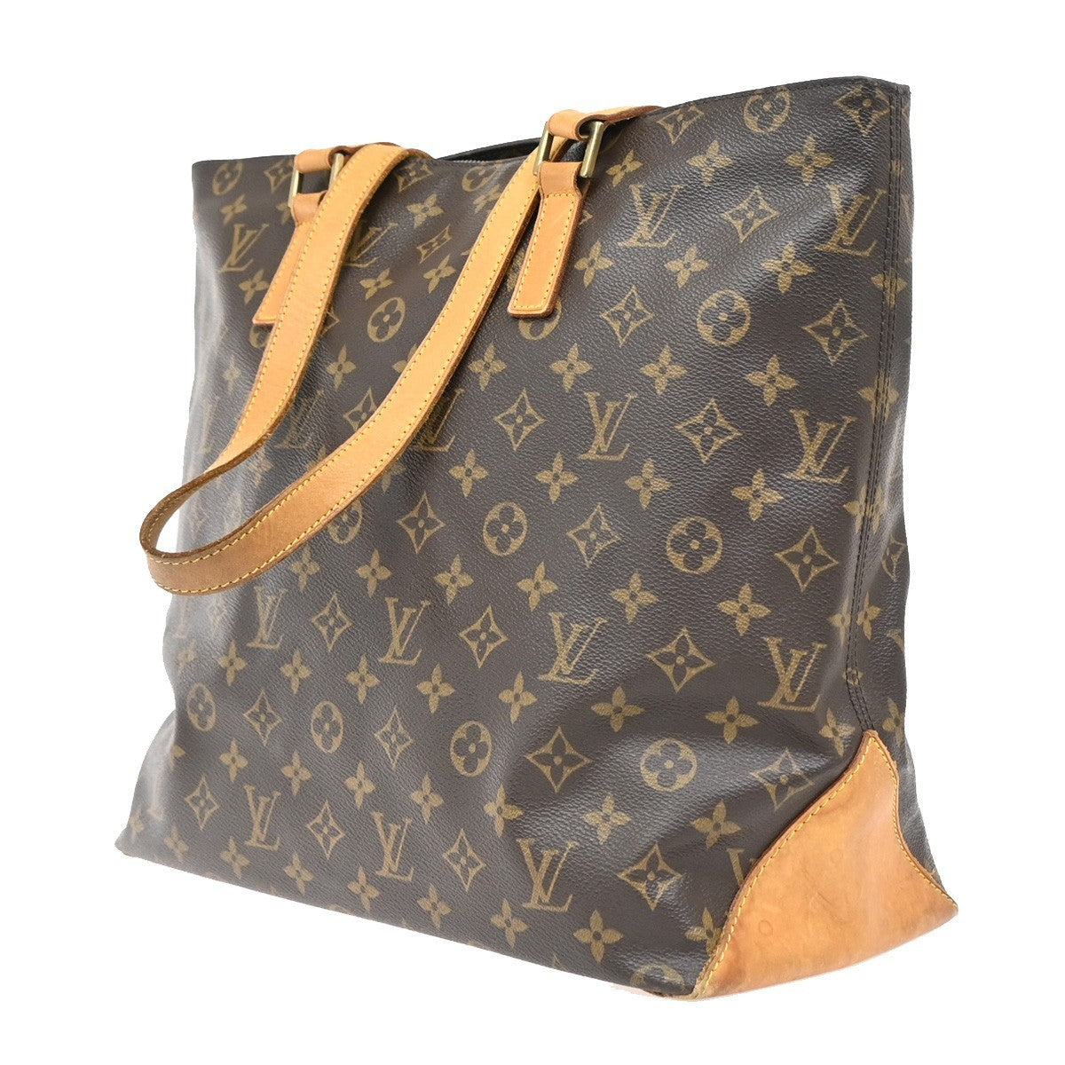 LOUIS VUITTON Cabas Mezzo Shoulder Bag Monogram Leather Brown M51151 82KB425