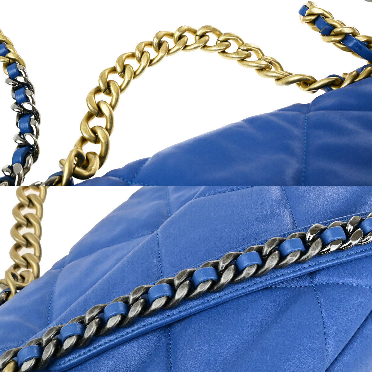 CHANEL 19 CC Logo Matelasse Chain 2Way Shoulder Hand Bag Leather BE GHW 741RK739