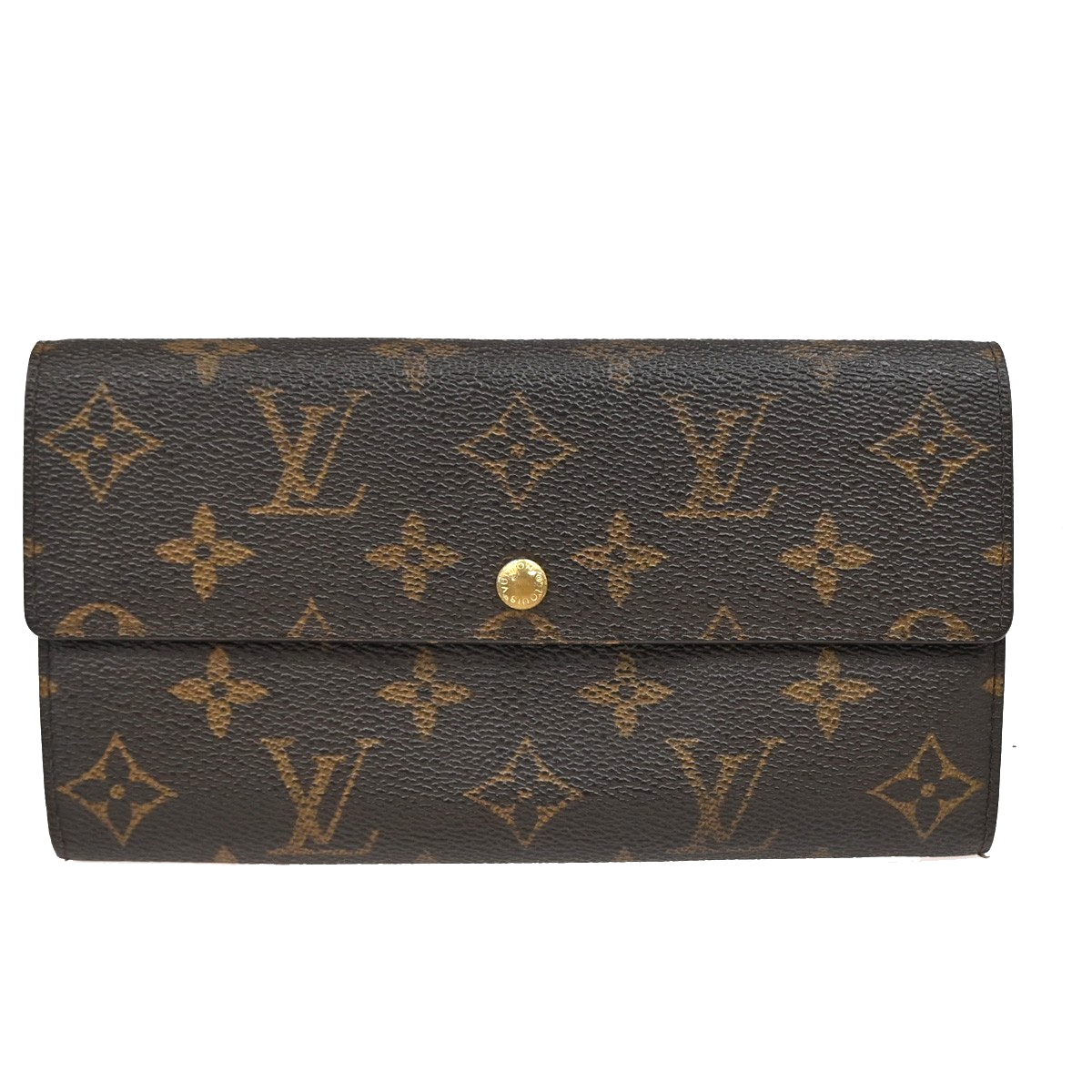 LOUIS VUITTON Porte Monnaie Credit Long Wallet Monogram Leather M61725 66KB638