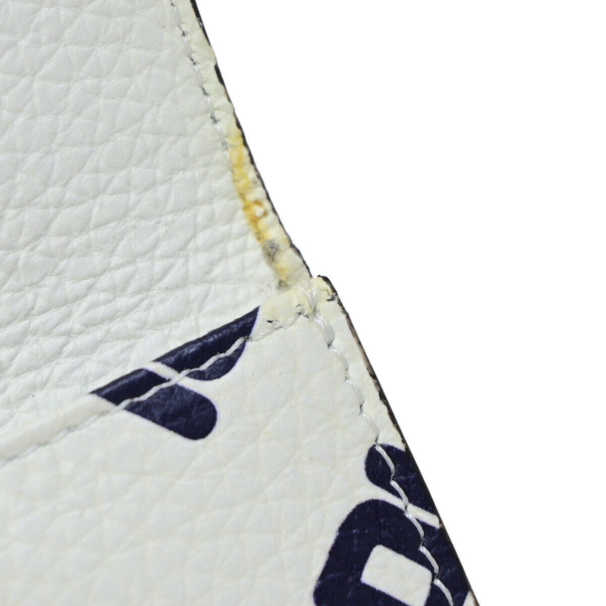 FENDI ✕ FILA Trifold Compact Wallet Leather White Blue Red Italy 33EB562