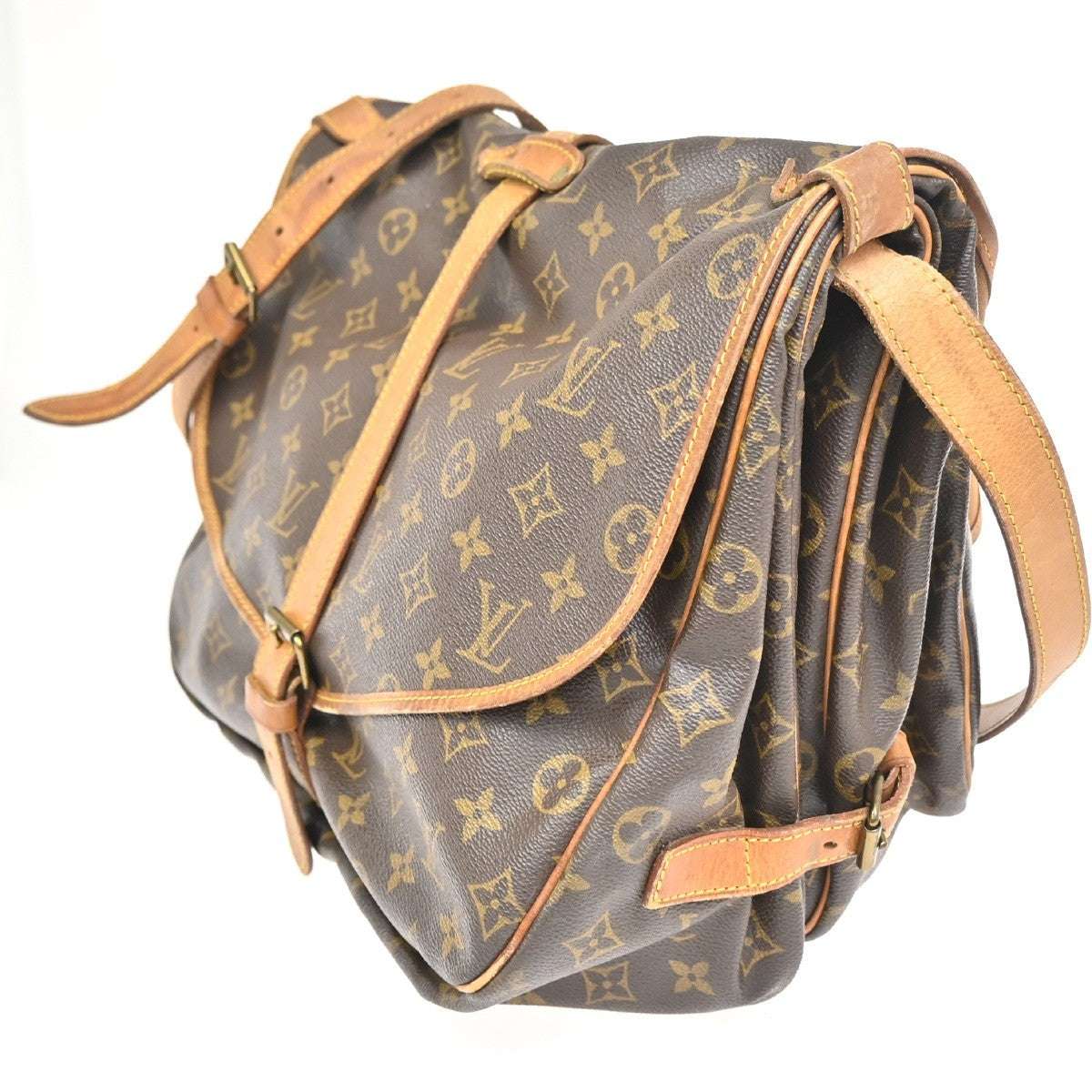 LOUIS VUITTON Saumur 35 Shoulder Bag Monogram Leather BN France M42254 70KC533