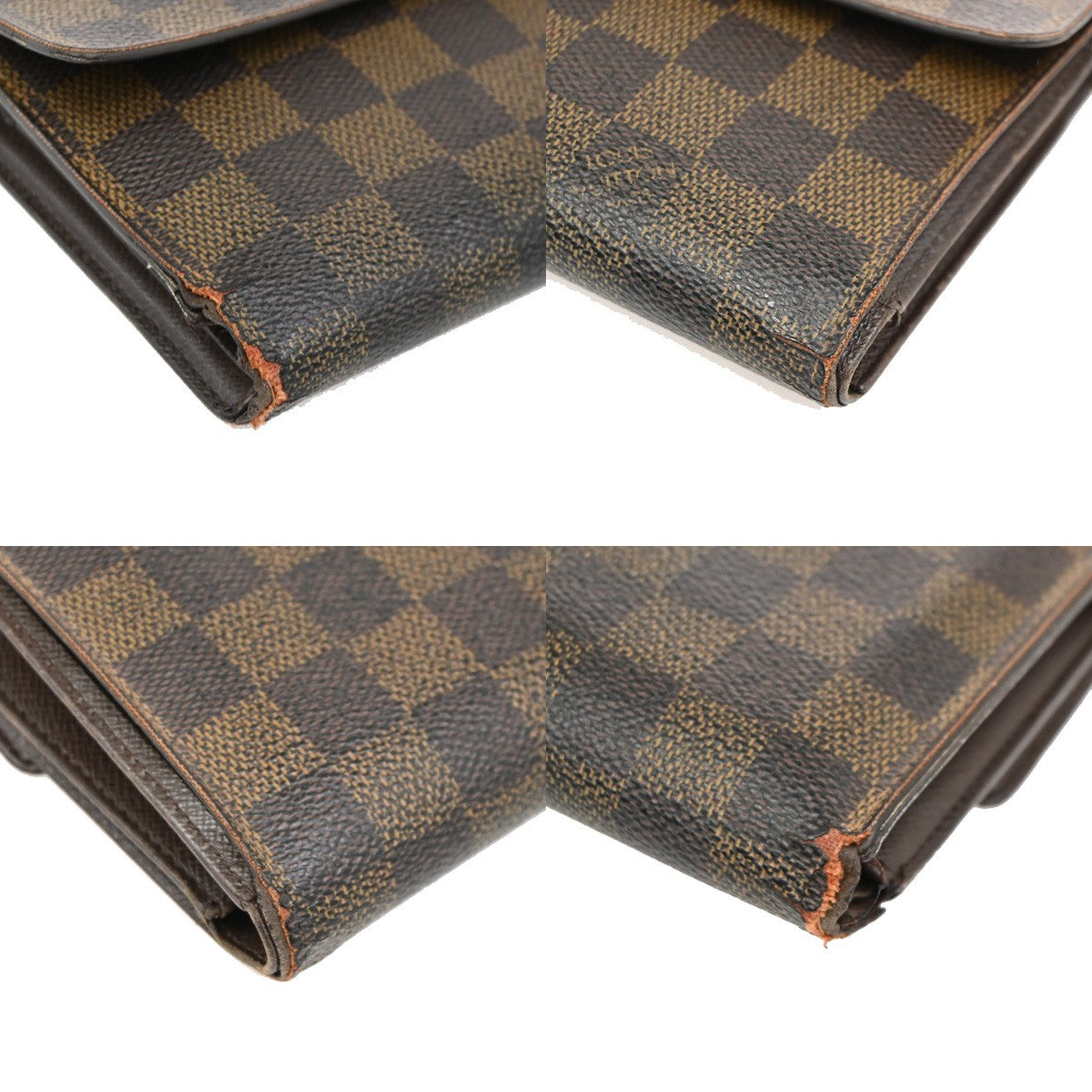 LOUIS VUITTON  Porte Tresor Etui Papier Wallet Damier Ebene Brown N61202 02DA168