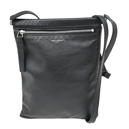 SAINT LAURENT PARIS Logo Crossbody Mini Shoulder Bag Leather Black 86KA779