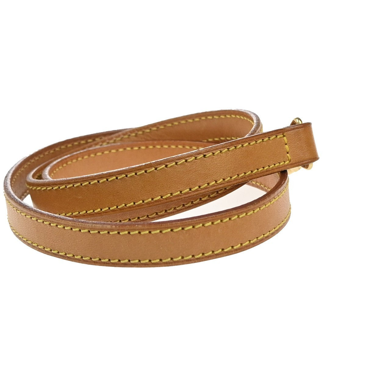 LOUIS VUITTON Shoulder Strap Leather Brown GHW Bag Accessory 68EG295