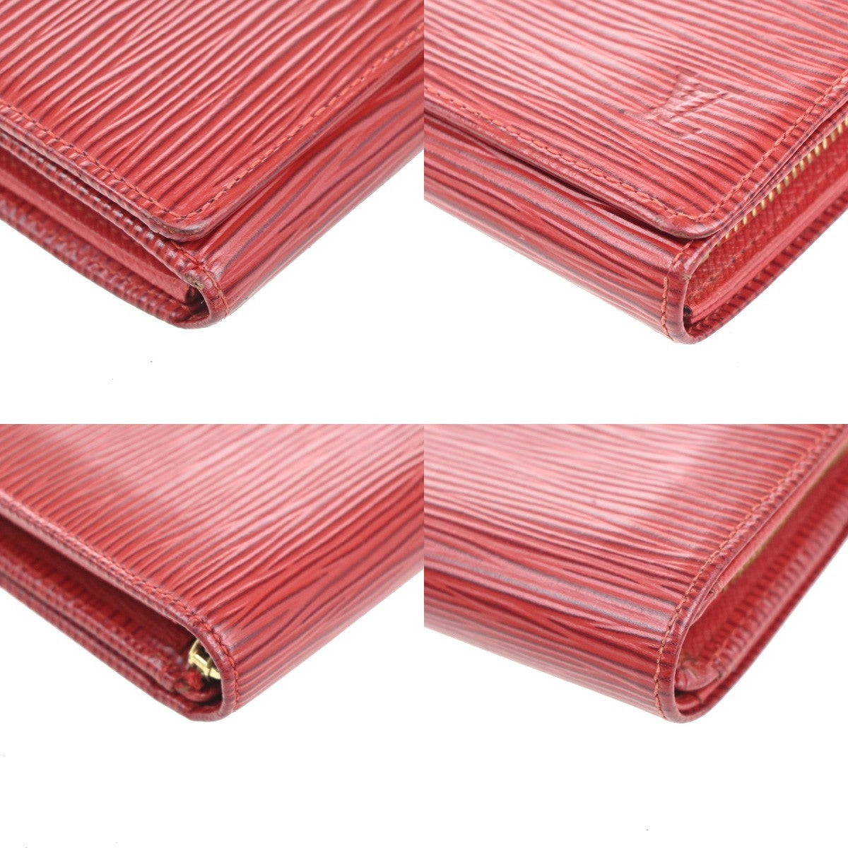 LOUIS VUITTON Porte Monnaie Billets Tresor Wallet Epi Leather Red M63507 07KC259