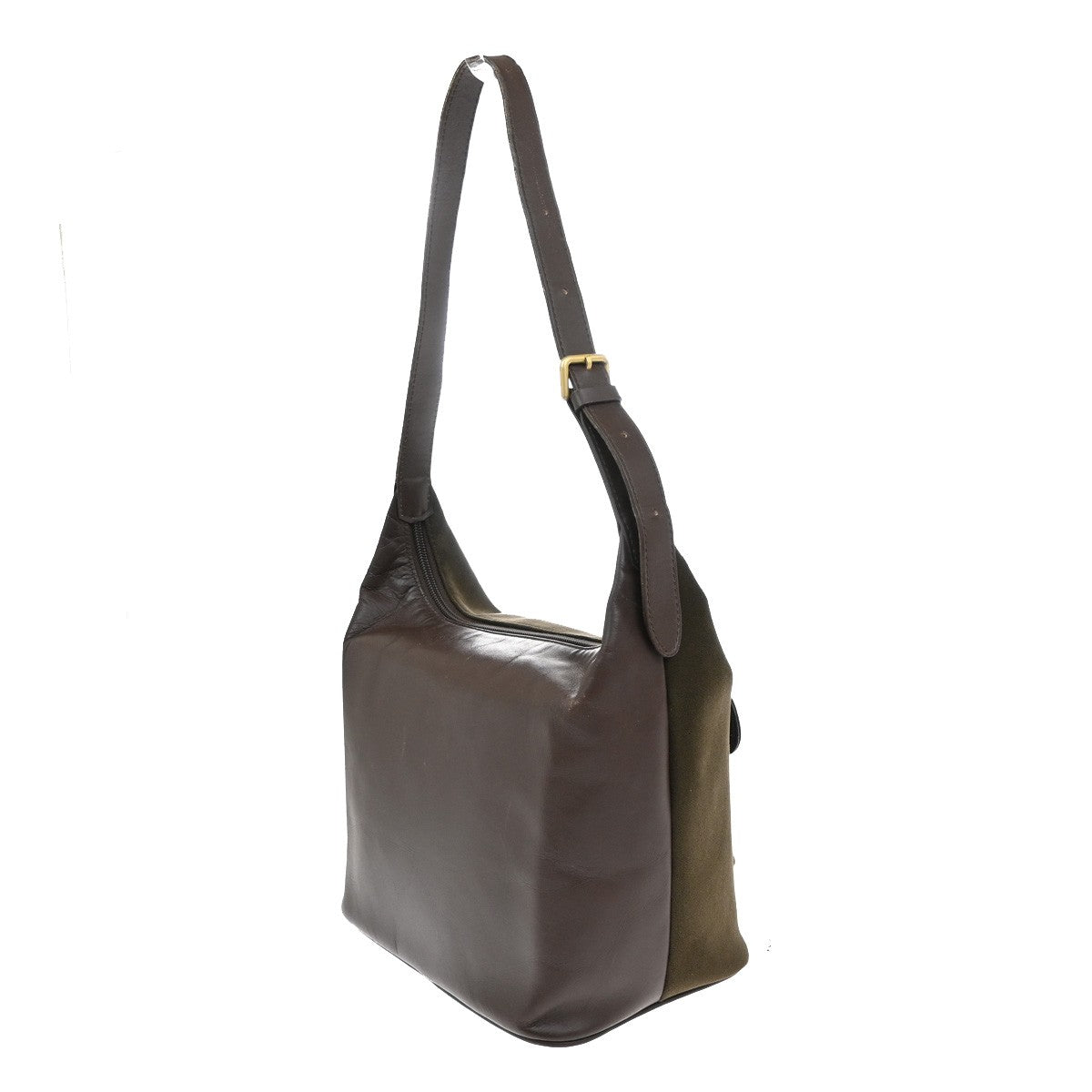Burberrys Logo Shoulder Bag Nova Check Leather BrownGHW 07YH780