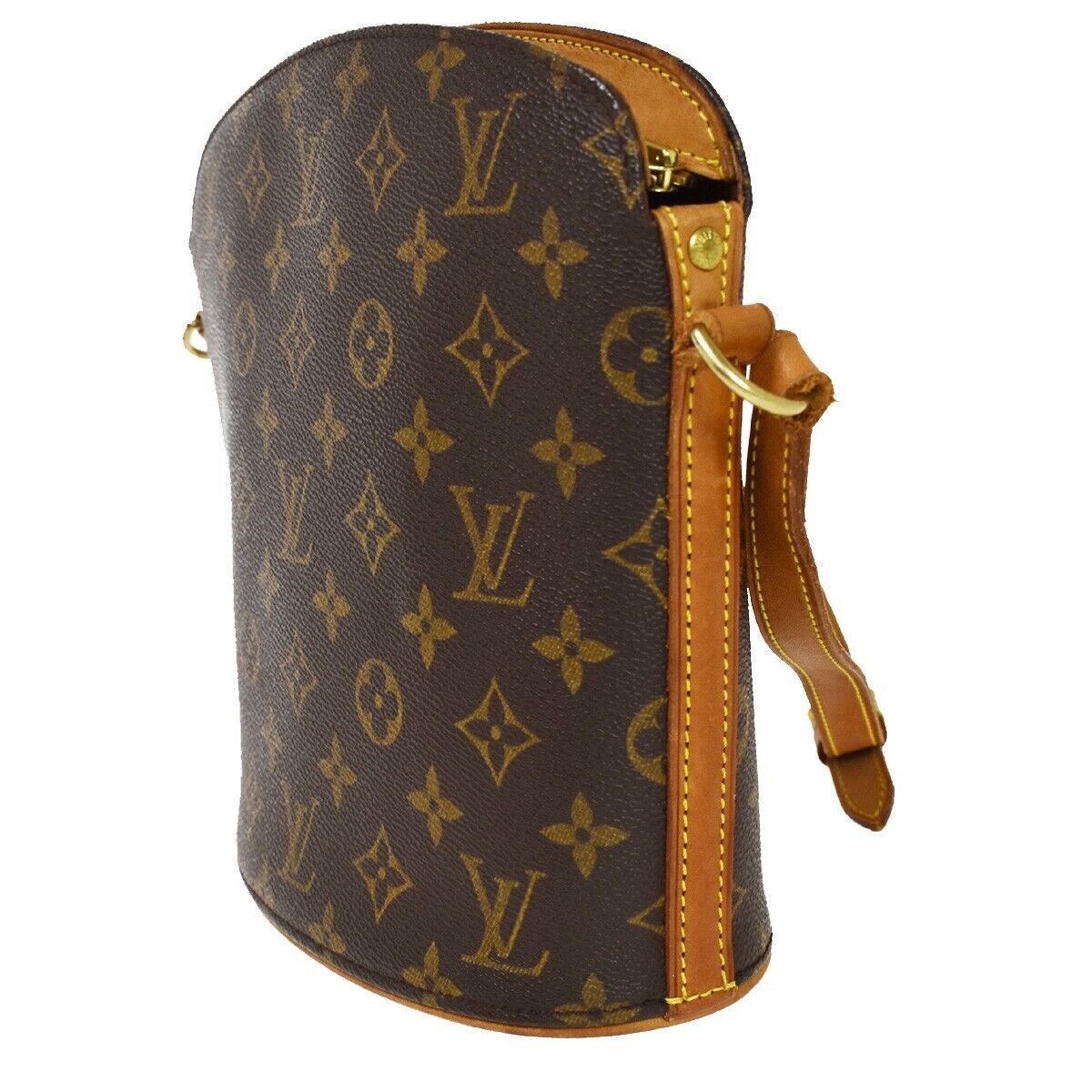 LOUIS VUITTON Logo Drouot Shoulder Bag Monogram Leather Brown M51290 19YC093
