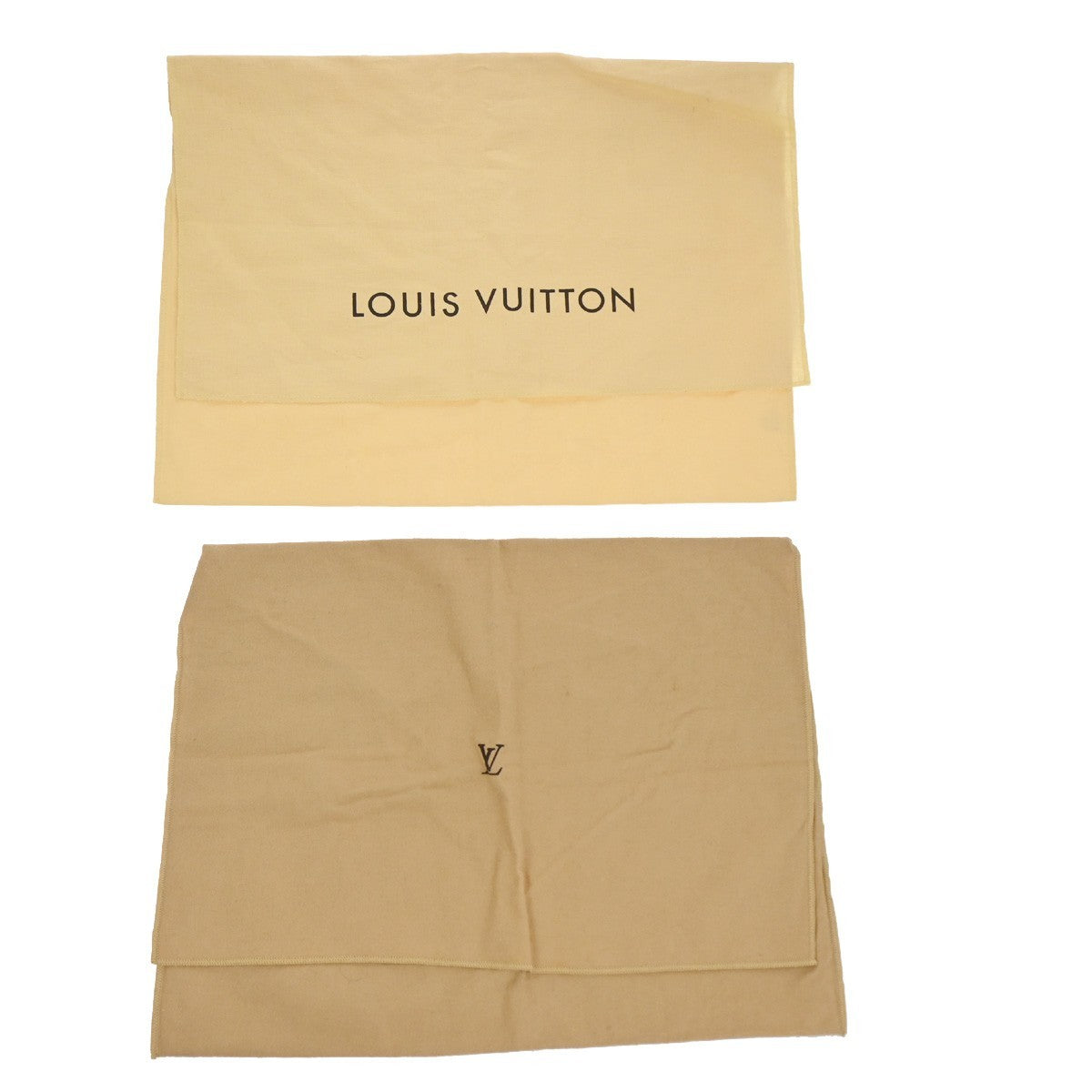 LOUIS VUITTON Logo 10 Set Dust Bag Drawstring Canvas Cotton Beige Brown 09KC801