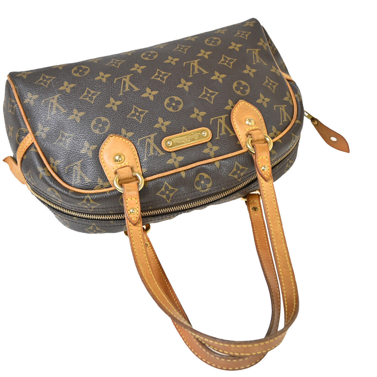 LOUIS VUITTON Montorgueil PM Shoulder Bag Monogram Leather Brown M95565 18YE385