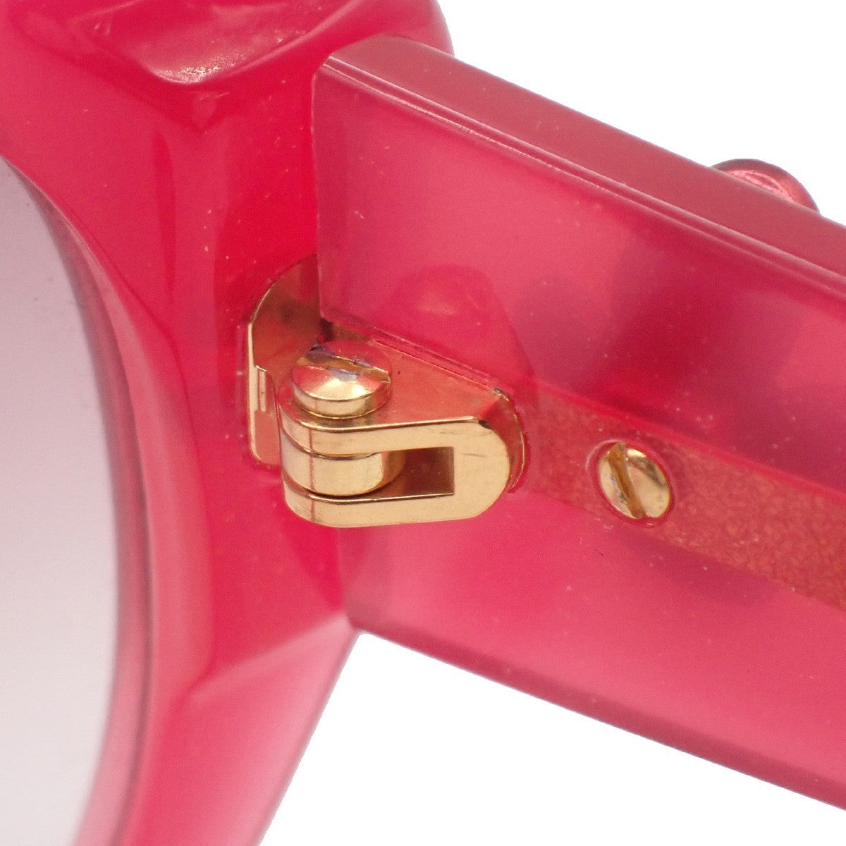 LOUIS VUITTON Sunglasses Eye Wear Metal Plastic Gold RED Italy Z0219E 65KC958