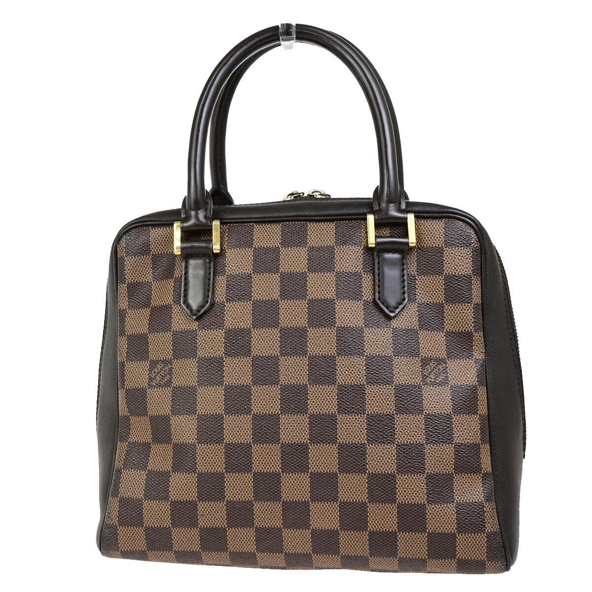 LOUIS VUITTON Brera Hand Bag Damier Ebene Leather Brown France N51150 79ED009