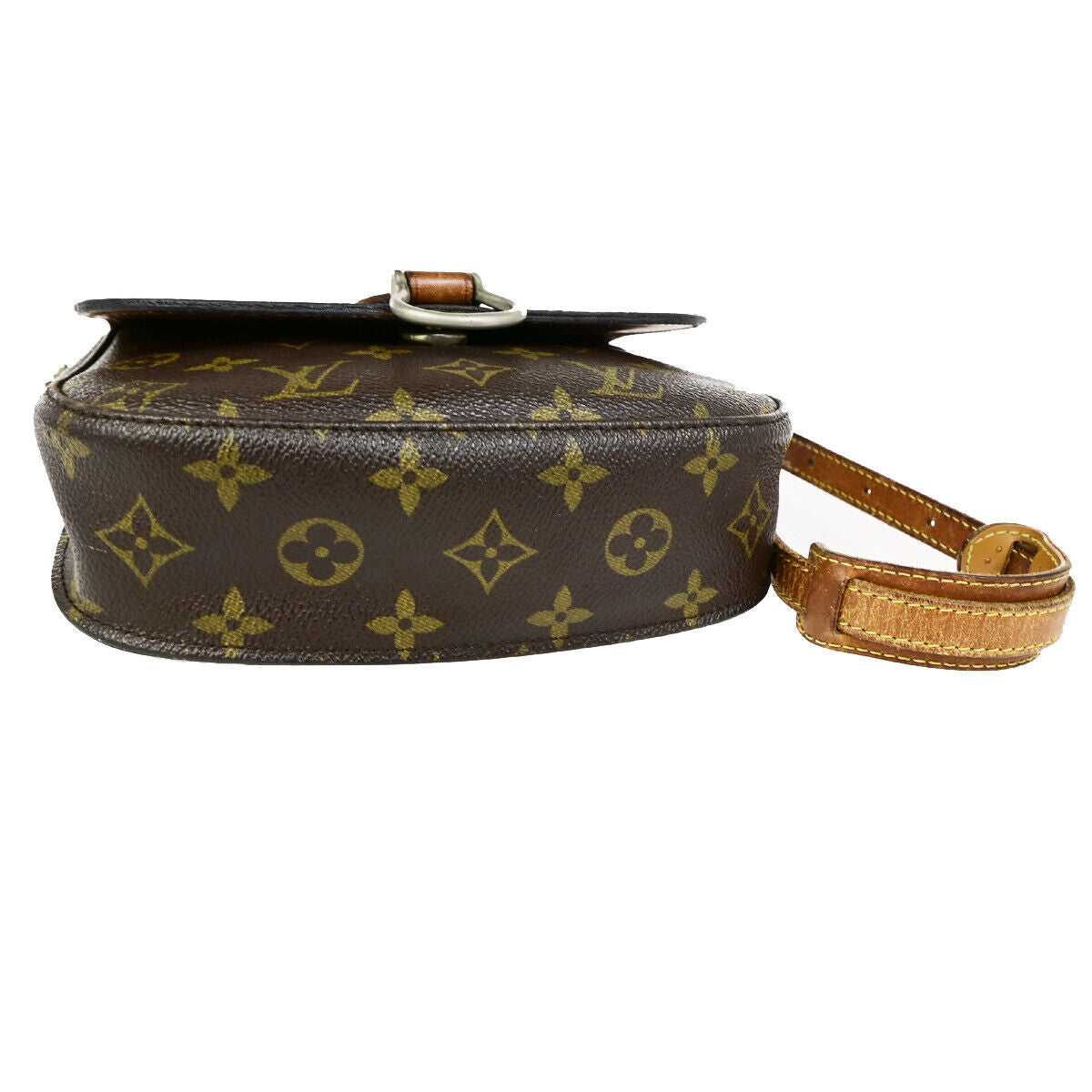 LOUIS VUITTON Saint Cloud MM Shoulder Bag Monogram Leather Brown M51243 62SJ498