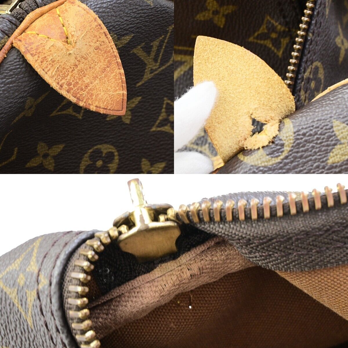 LOUIS VUITTON Keepall 45 Travel Hand Bag Monogram Leather Brown M41428 62ED183