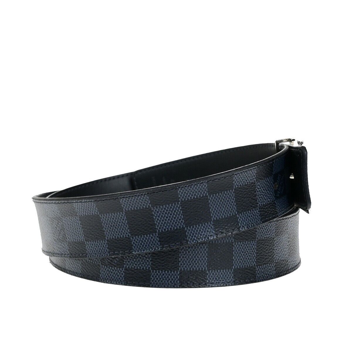 LOUIS VUITTON Ceinture Initiales Belt Damier Graphit Leather BK M0087 32ED271