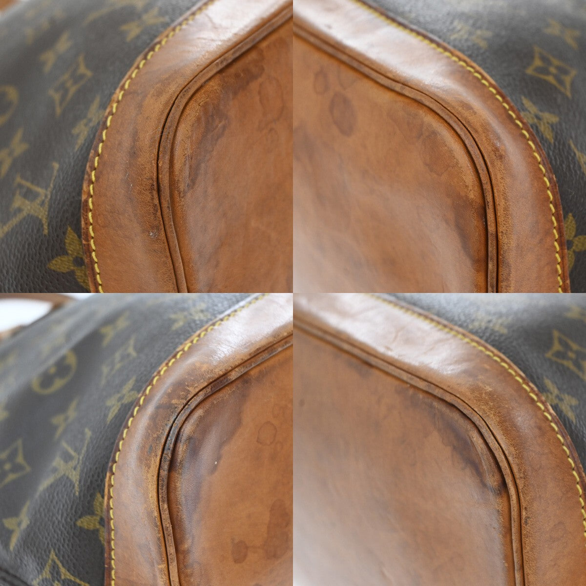 LOUIS VUITTON LV Logo Alma Hand Bag Monogram Leather Brown U.S.A. SD0995 61EE209