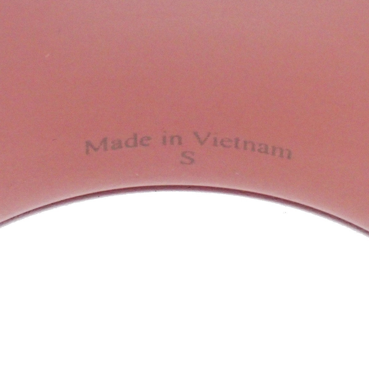 HERMES Logo Bicolor Resin Bangle Bracelet Size S White Purple 62RL258