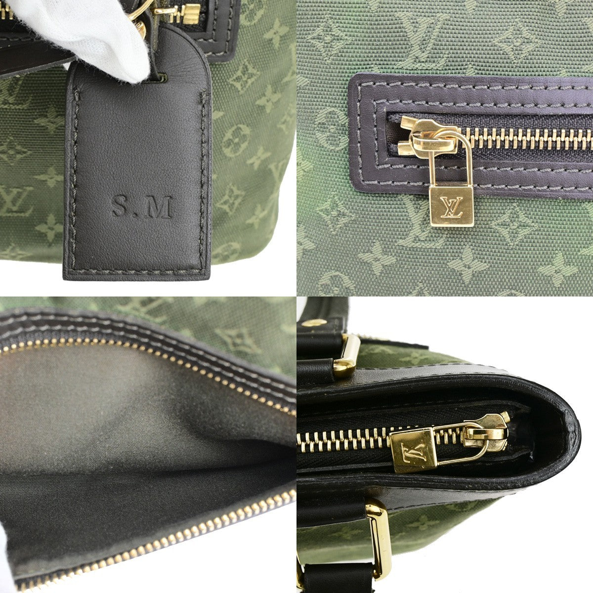 LOUIS VUITTON Lucille PM Shoulder Bag Monogram Mini Canvas Khaki M92682 80KB611