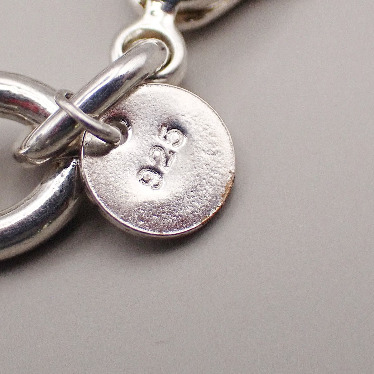 TIFFANY & CO. 5 Charm Stencil Chain Bracelet Sterling Silver AG 925 33KD047