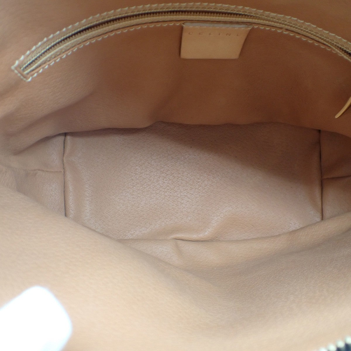 CELINE Logo Macadam Pattern Shoulder Bag PVC Leather Brown GHW Italy 33KC954