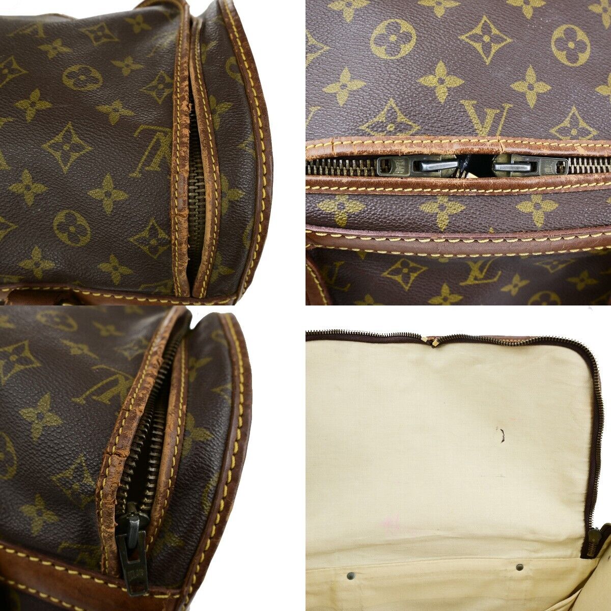LOUIS VUITTON Sac Chasseur 40 Pet Carry Hand Bag Monogram Leather M41924 30ED099
