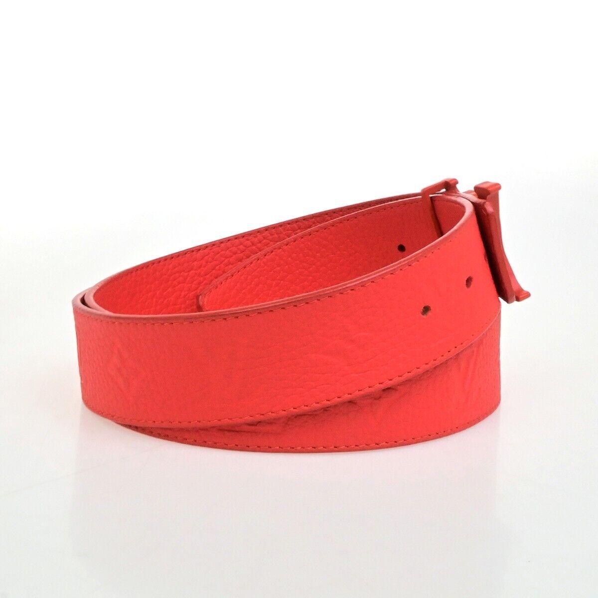 LOUIS VUITTON Ceinture LV Shape Belt  98/38 Taurillon Leather Red MP238 89RL093