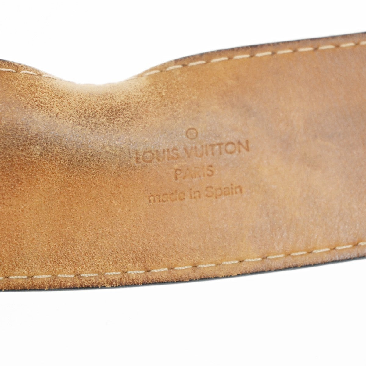 LOUIS VUITTON Ceinture Jeans Buckle Belt 80/32 Leather BK SR Spain M6812 63KC996