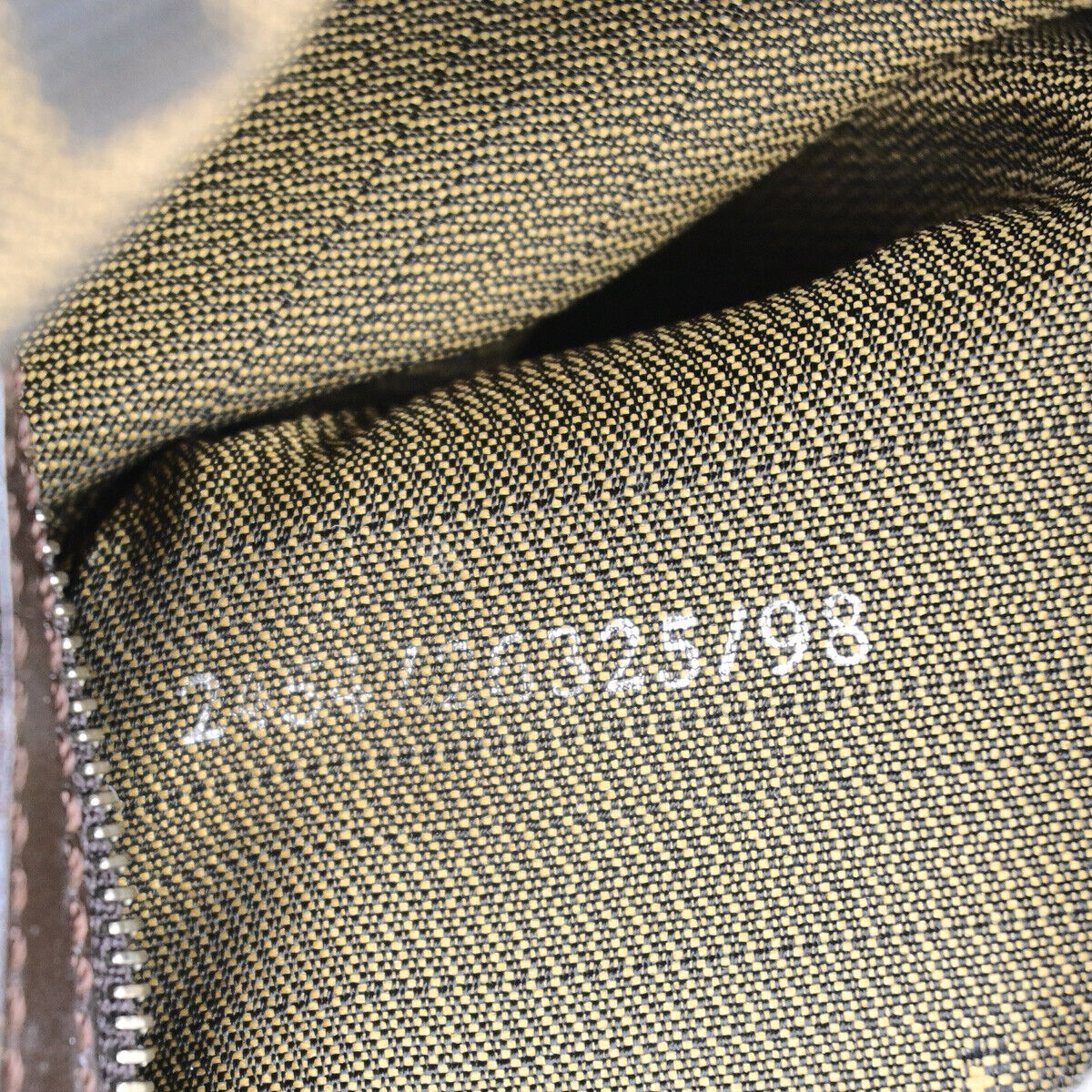 FENDI Logo Mamma Zucca Pattern Shoulder Bag Canvas Leather Brown SHW 96YF583