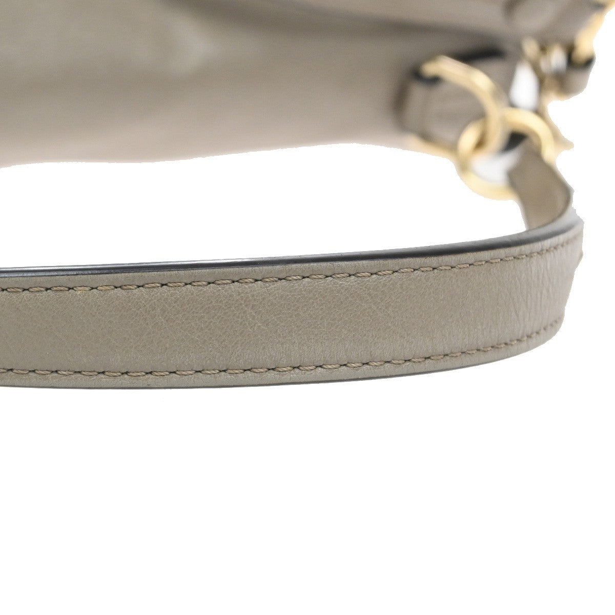 CHLOE Faye Day 2Way Shoulder Hand Bag Leather Beige GHW Italy 80AA119