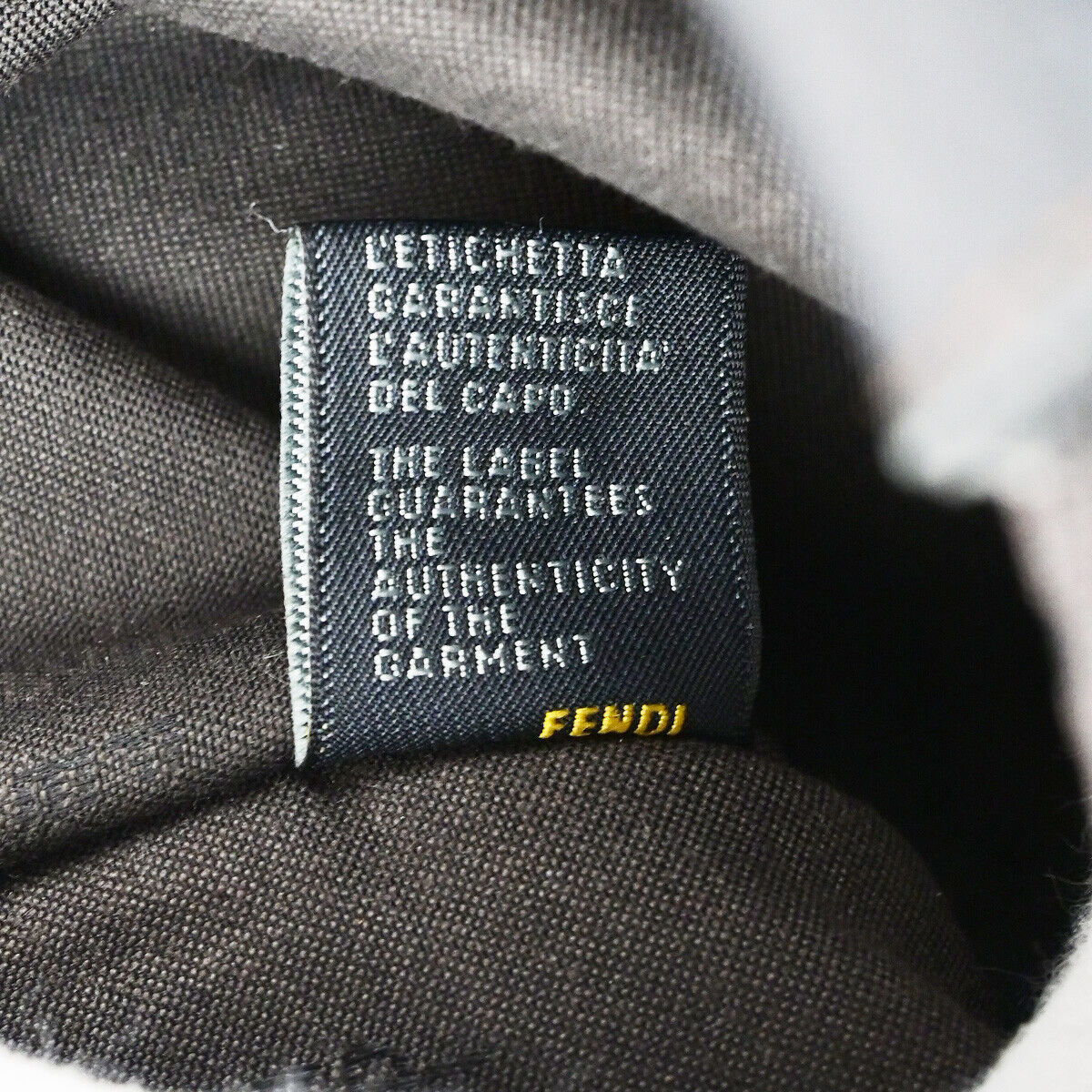 FENDI Logo Zucchino Pattern Shoulder Bag Canvas Leather Brown SHW Italy 70SJ497