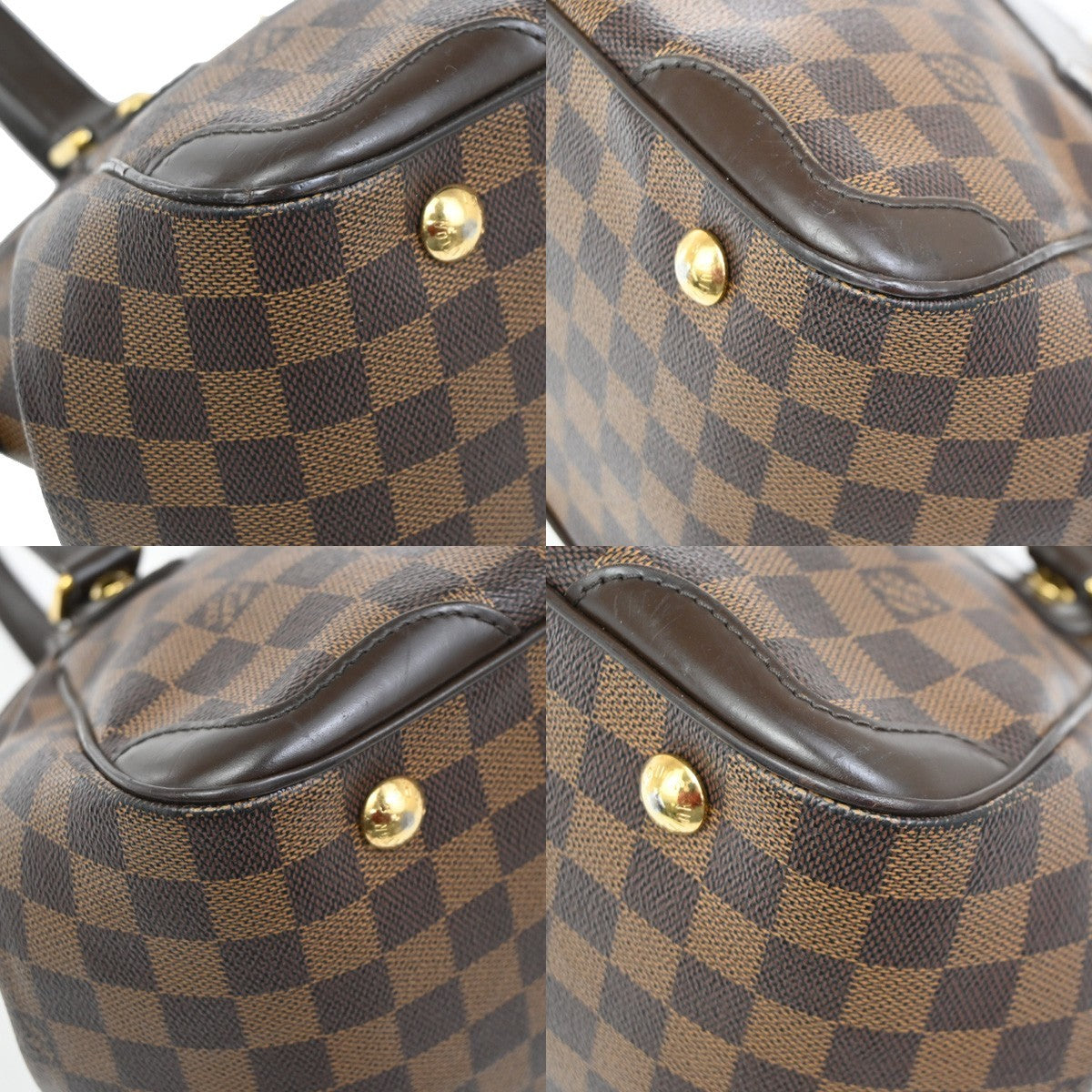 LOUIS VUITTON Verona PM Shoulder Bag Damie Ebene Leather Brown N41117 14KC094